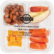Texas Harvest Carrots, Apples, Cheddar Cheese & Almonds Snack Tray