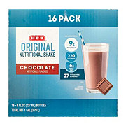 H-E-B Original Chocolate Flavored Nutritional Shakes, 16 Pk