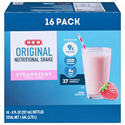 H-E-B Original Strawberry Flavored Nutritional Shakes, 16 Pk