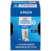 H-E-B Original Vanilla Flavored Nutritional Shakes, 6 Pk