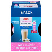 H-E-B Plus Protein Vanilla Flavored Nutritional Shakes, 6 Pk