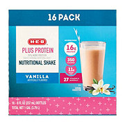 H-E-B Plus Protein Vanilla Flavored Nutritional Shakes, 16 Pk