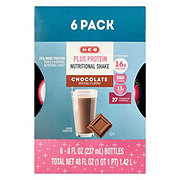H-E-B Plus 16g Protein Nutritional Shake - Chocolate, 6 pk