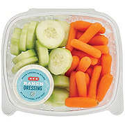 H-E-B Fresh Cucumber Slices, Carrots & Buttermilk Ranch - Large