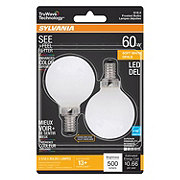 Sylvania TruWave G16.5 60-Watt Frosted LED Light Bulbs - Soft White