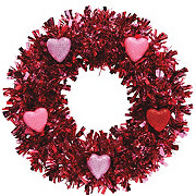 FC Young Tinsel & Glitter Hearts Valentine's Wreath