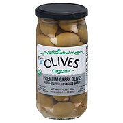World Gourmet Organic Greek Olives Hand Stuffed with Smoked Garlic