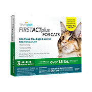 Tevra Pet FirstAct Plus Flea and Tick Drops for Cats Over 1.5 lbs