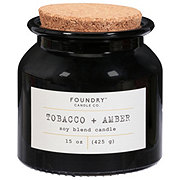 Foundry Candle Co. Tobacco & Amber Scented Soy Candle