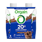 Orgain Clean Protein Grass Fed Protein Shake Creamy Chocolate Fudge 4 pk