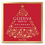 Godiva Goldmark Assorted Chocolate Creations Christmas Gift Box, 9 pc