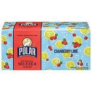 Polar Seltzer Water Cranberry Lime 12 oz Cans