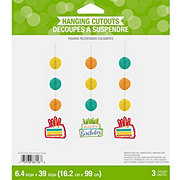 Creative Converting 3 Festive Cake Collection Hanging Cutouts with Honeycomb
