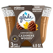 Glade Cashmere Woods 3 Wick Candle