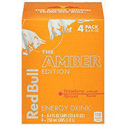Red Bull The Amber Edition Strawberry Apricot Energy Drink 4 pk Cans