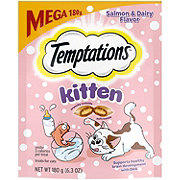 TEMPTATIONS Crunchy and Soft Kitten Treats Salmon and Dairy Flavor