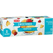 H-E-B Sweetened Tropical Sparkling Water 12 pk Cans