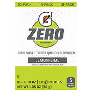 Gatorade Zero Sugar Lemon Lime Thirst Quencher Powder Packets