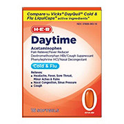 H-E-B Daytime Acetaminophen Cold & Flu Softgels