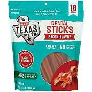 H-E-B Texas Pets Bacon-Flavored Dental Sticks - Large Dogs