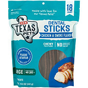 H-E-B Texas Pets Smoked Chicken-Flavored Dental Sticks - Large Dogs