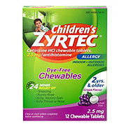 Zyrtec Children's Allergy 24 Hour Relief Chewable Tablets - Grape