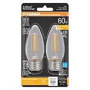 Sylvania TruWave B10 60-Watt Clear LED Light Bulbs - Soft White