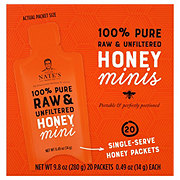 Nature Nate's Honey Co. Pure Raw & Unfiltered Honey Mini Packets