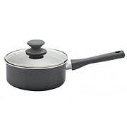 our goods Non-Stick Saucepan with Glass Lid - Pebble Gray