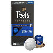 Peet's Coffee Espresso Decaf Ristretto Single Serve Capsules