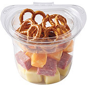 Meal Simple by H-E-B Snack Cup - Uncured Salami, Cheese & Pretzels