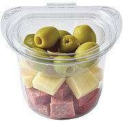 Meal Simple by H-E-B Snack Cup - Olives, Mozzarella & Salami