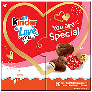 Kinder & Love Milk Chocolate Hearts Valentine's Candy, 25 pc