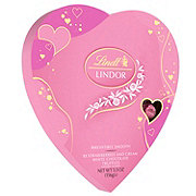 Lindt Lindor Strawberries & Cream White Chocolate Truffles Valentine's Heart Gift Box, 13 pc