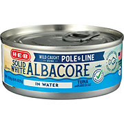 H-E-B Pole & Line Solid White Albacore Tuna in Water