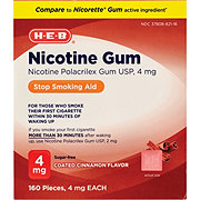 H-E-B Nicotine Gum 4mg - Cinnamon