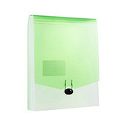 Filexec Vertical 6 Pocket Poly Expanding File - Green