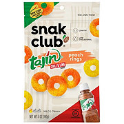 Snak Club Peach Rings Gummy Candy with Tajin