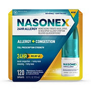 Nasonex Allergy + Congestion 24 Hour Relief Nasal Spray - 120 Sprays