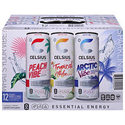 Celsius Zero Sugar Energy Drinks 12 pk Cans - Peach Mango Green Tea