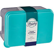 Destination Holiday Checkered Round Food Storage Set with Lids - Blue -  Shop Food Storage at H-E-B