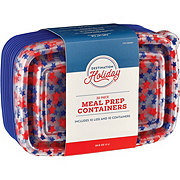 Destination Holiday Checkered Round Food Storage Set with Lids - Blue -  Shop Food Storage at H-E-B