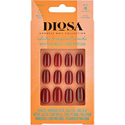 Diosa Electra's Sugared Concha Artificial Nails - Red Glitter