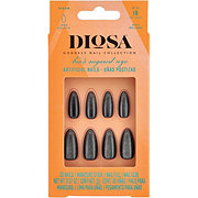 Diosa Bia's Sugared NYE Artificial Nails - Black Glitter