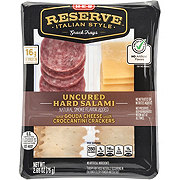 H-E-B Reserve Italian Style Snack Tray - Uncured Hard Salami & Gouda Cheese