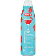 H-E-B Oxybenzone Free Strawberry Daiquiri Sunscreen Spray – SPF 50