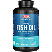 H-E-B Omega-3 Fish Oil Softgels – 300 mg