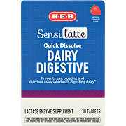 H-E-B Sensilatte Dairy Digestive Quick Dissolve Tablets - Strawberry Flavor