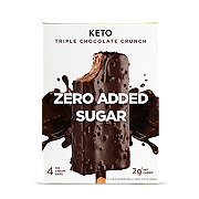 Keto Pint Zero Added Sugar Triple Chocolate Crunch Ice Cream Bars