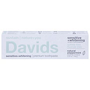 Davids Sensitive + Whitening Premium Toothpaste - Natural Peppermint